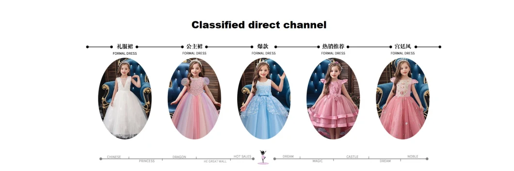 Wholesale Fashion Apparel Kids Clothing Baby Frocks Design Children Clothes Evening Party Wear Dresses