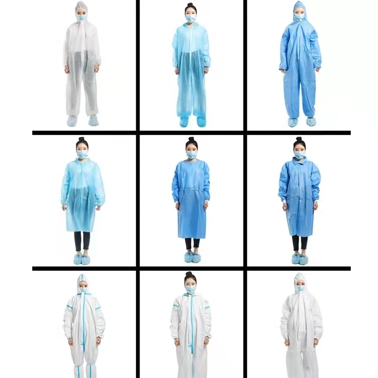 Customized Disposable Blue Tape Microporous Protective Suit