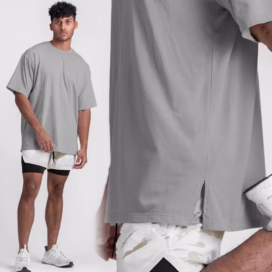 Оптовые повседневные свободные хлопковые футболки базового стиля, спортивные топы, спортивные рубашки для бега средней тяжести, классические футболки для спортзала, мужские футболки премиум-класса, уличная одежда.