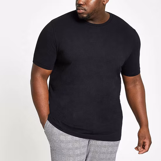 OEM оптовая продажа из тяжелого хлопка с воротником-стойкой, высококачественная пустая мужская футболка с логотипом на заказ